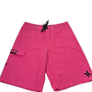 Hurley Men's bright pink board shorts